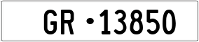 Truck License Plate